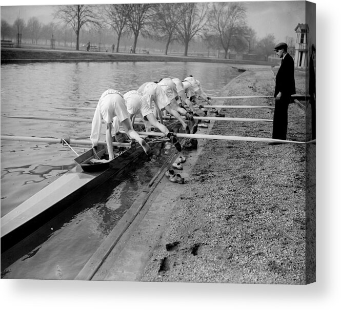 People Acrylic Print featuring the photograph Cambridge Rowers #1 by William Vanderson