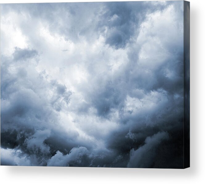 The End Acrylic Print featuring the photograph Dark And Dramatic Storm Clouds #1 by Ranplett