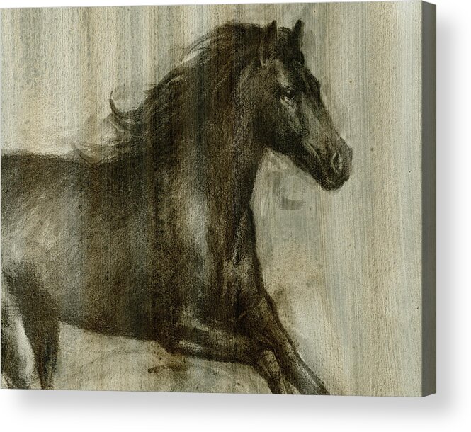 Horse Acrylic Print featuring the painting Dynamic Stallion I #1 by Ethan Harper