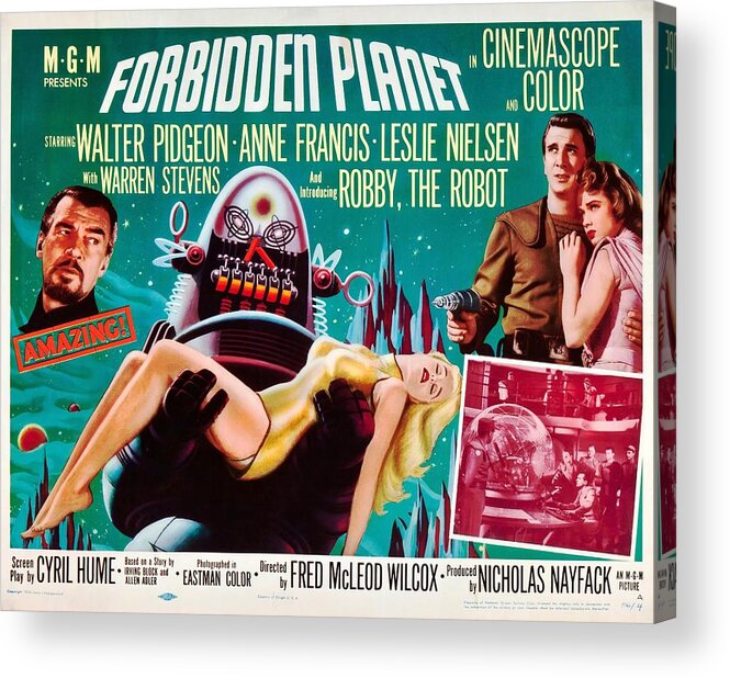 1950s Acrylic Print featuring the photograph Forbidden Planet -1956-. #1 by Album