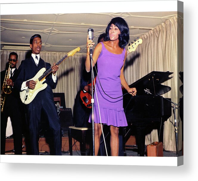Music Acrylic Print featuring the photograph Ike & Tina Turner Revue Perform by Michael Ochs Archives
