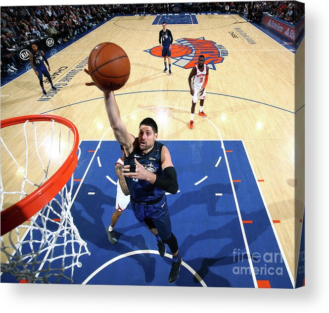Nba Pro Basketball Acrylic Print featuring the photograph Orlando Magic V New York Knicks by Nathaniel S. Butler