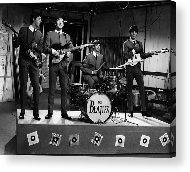 Paul Mccartney Acrylic Print featuring the photograph Photo Of Beatles And John Lennon And #1 by David Redfern