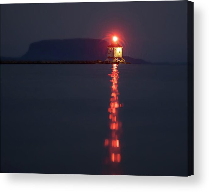 Abstract Acrylic Print featuring the photograph Thunder Bay Harbour Lighthouse #1 by Jakub Sisak