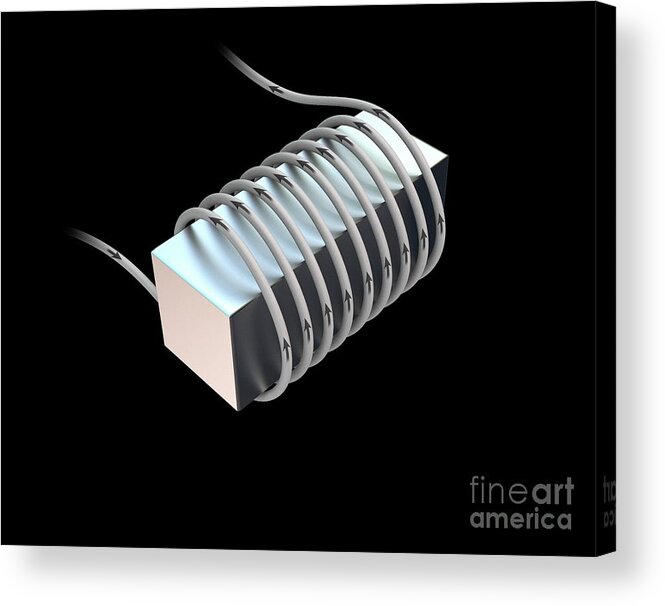 Coil Acrylic Print featuring the photograph Electromagnetic Coil And Core #10 by Mikkel Juul Jensen/science Photo Library