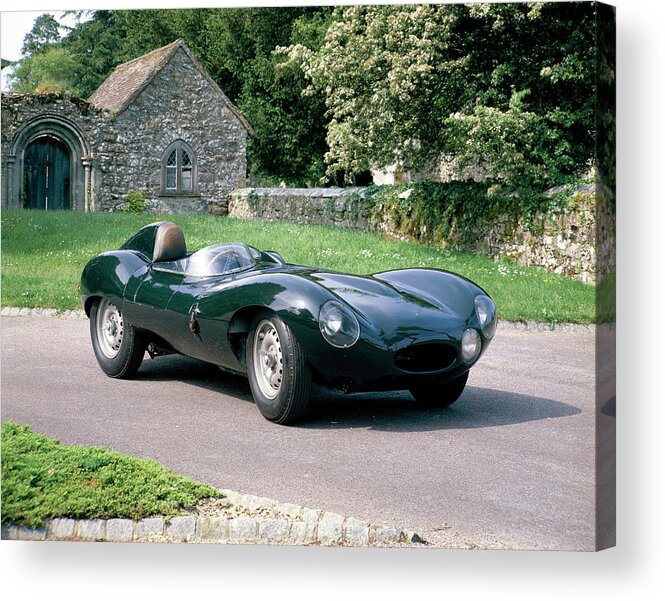 Aerodynamic Acrylic Print featuring the photograph 1954 Jaguar D Type by Heritage Images