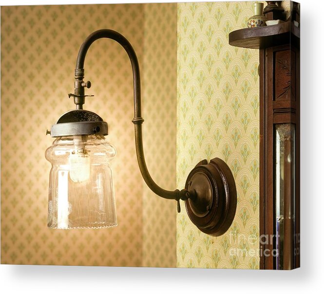 19th Century Acrylic Print featuring the photograph 19th Century Gas Wall Light by Martyn F. Chillmaid/science Photo Library