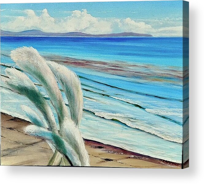 Santa Barbara Acrylic Print featuring the painting Isla Vista Bluffs #3 by Jeffrey Campbell