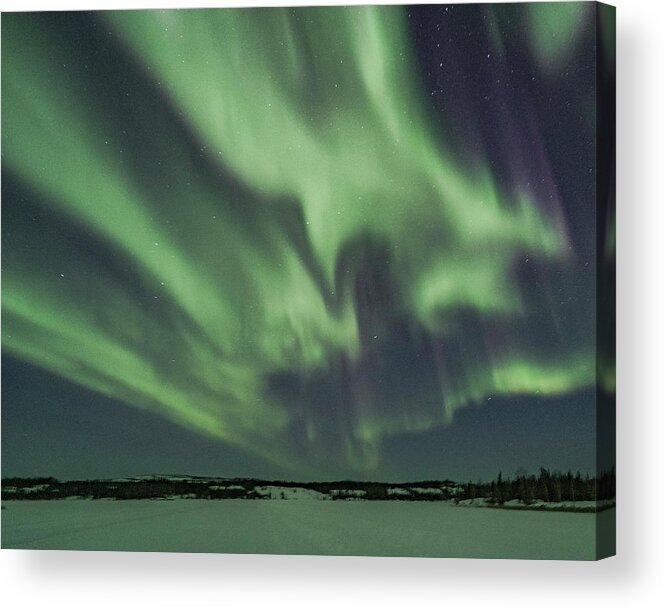 Aurora Borealis Acrylic Print featuring the photograph Northern Lights #9 by Laura Hedien