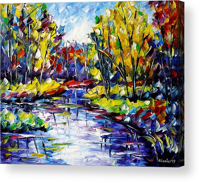 Spring Lovers Acrylic Print featuring the painting A Day At The Lake by Mirek Kuzniar