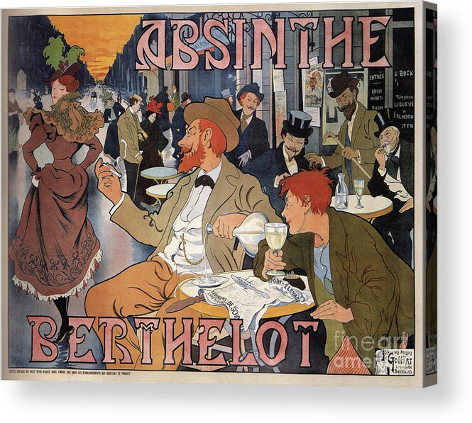Alcohol Acrylic Print featuring the drawing Absinthe Berthelot by Heritage Images