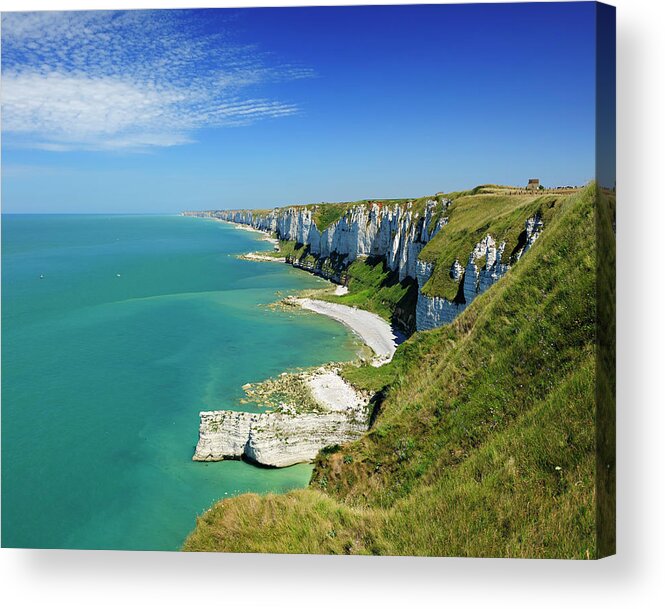 Water's Edge Acrylic Print featuring the photograph Alabaster Coast On The Atlantic Ocean by Avtg