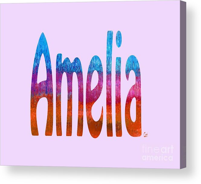 Amelia Acrylic Print featuring the digital art Amelia by Corinne Carroll