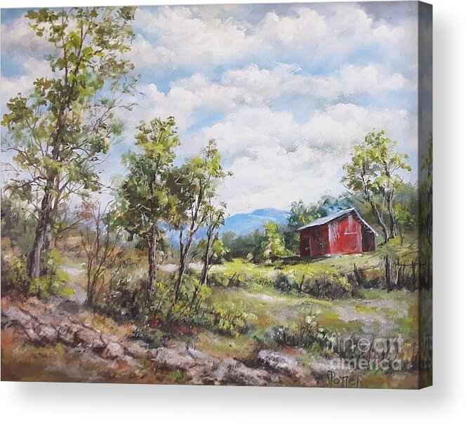 Summer Acrylic Print featuring the painting Arkansas Summer by Virginia Potter