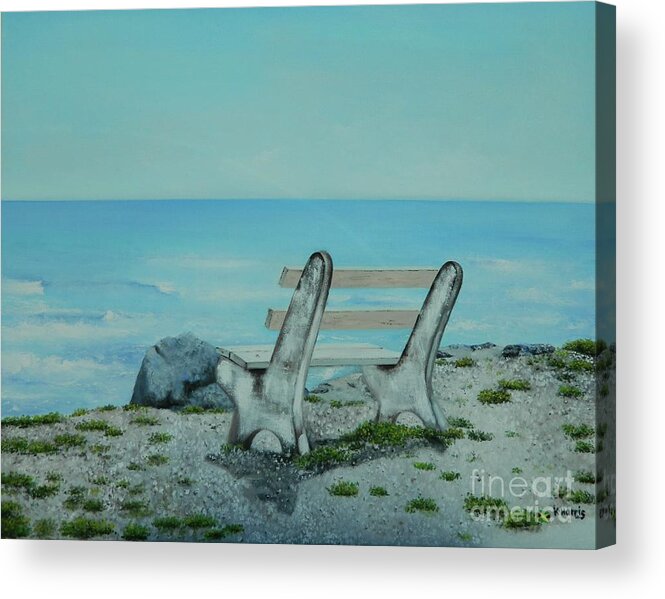 Tropical Landscape Acrylic Print featuring the painting Art Heals 1 by Kenneth Harris