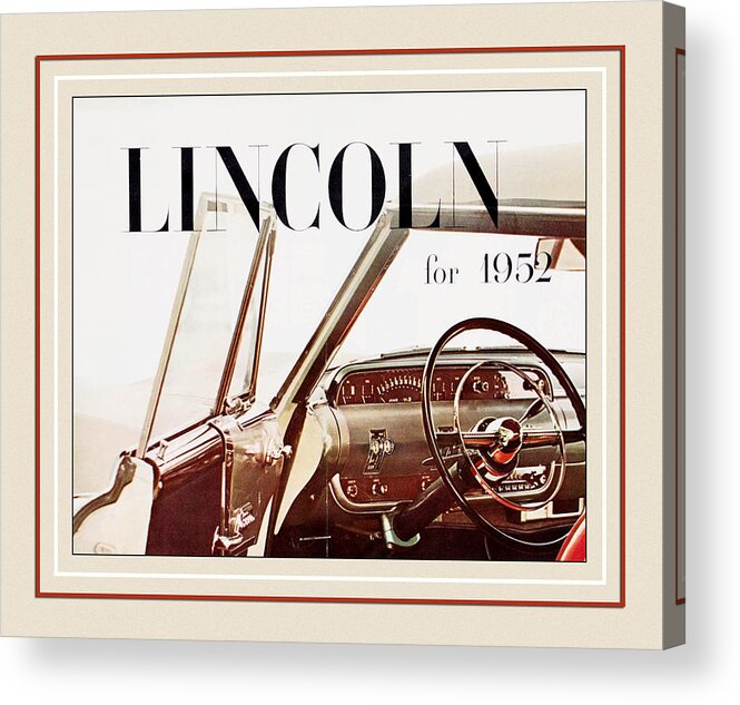 1952 Lincoln Acrylic Print featuring the photograph Automotive Art 66 by Andrew Fare