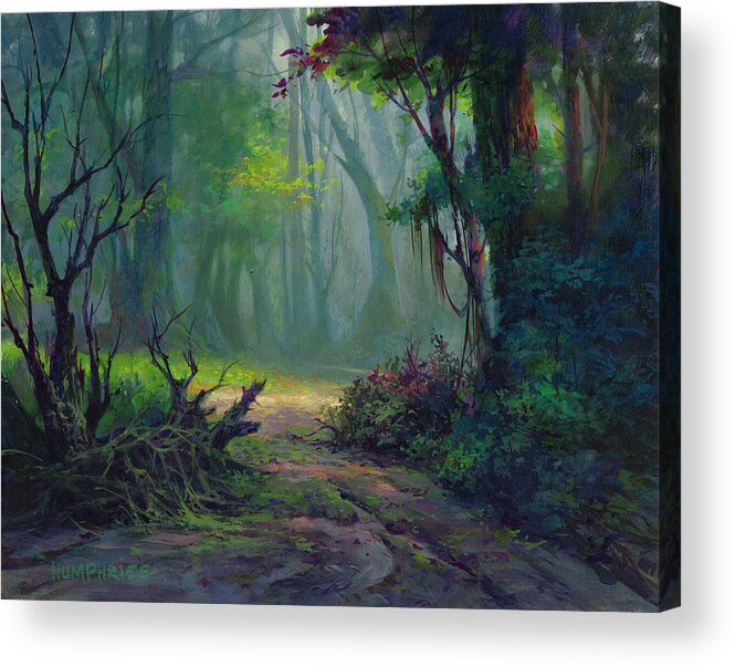 Michael Humphries Acrylic Print featuring the painting Back Trail by Michael Humphries