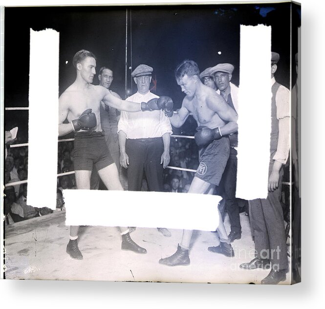 Expertise Acrylic Print featuring the photograph Battling Siki & Tommy Loughran In Ring by Bettmann