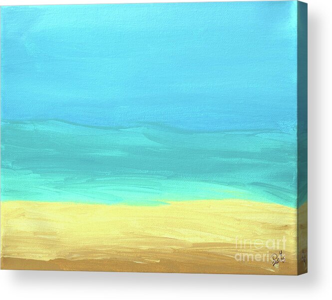 Ocean Acrylic Print featuring the painting Beach Abstract by D Hackett