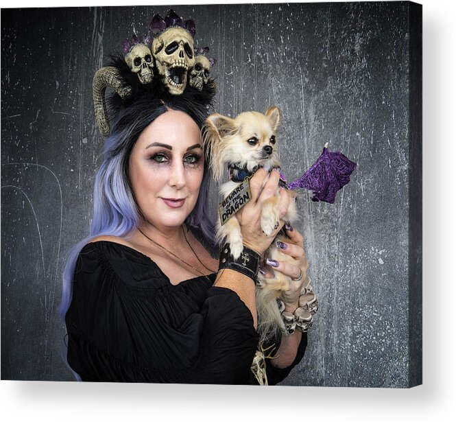 Whitby
Goth
Gothic
Dog
Spooky
Fashion
Girl Acrylic Print featuring the photograph Beware Of The Dragon by Daniel Springgay