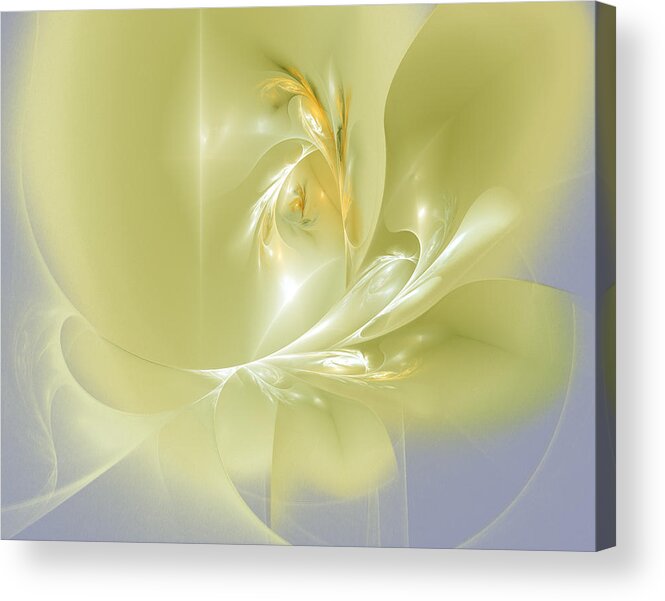 Bloom Acrylic Print featuring the digital art Flowercy - Flower and Poetry by Ilia -