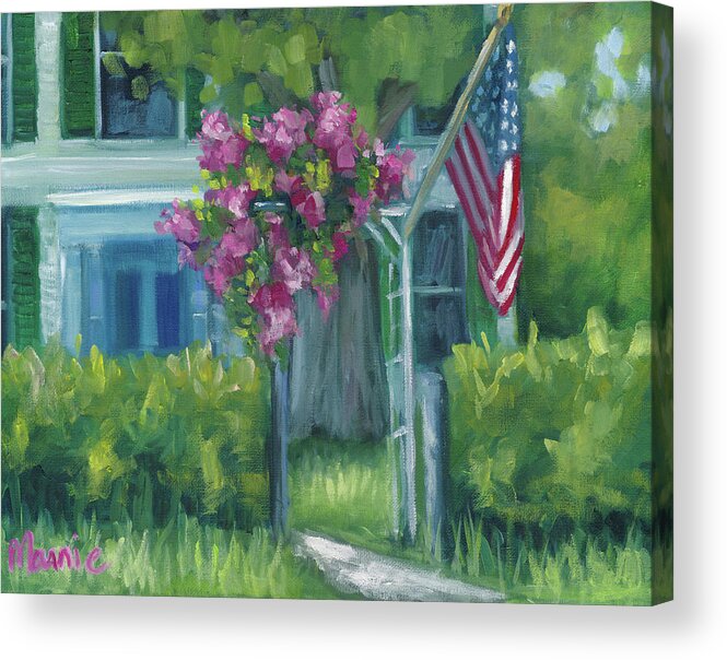 Blooming Acrylic Print featuring the painting Blooming by Marnie Bourque