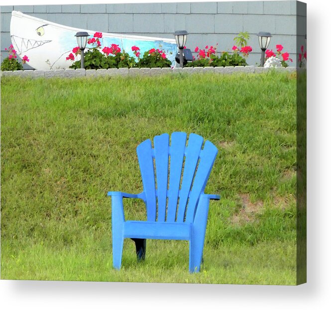 Chair Acrylic Print featuring the photograph Blue Chair by Linda Henne