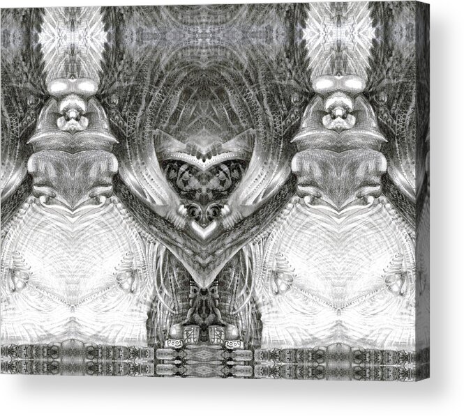 Fantasy; Surreal; Drawing; Otto Rapp; Art Of The Mystic; Michael Wolik; Photography; Bogomil Variations Acrylic Print featuring the digital art Bogomil Variation 6 by Otto Rapp
