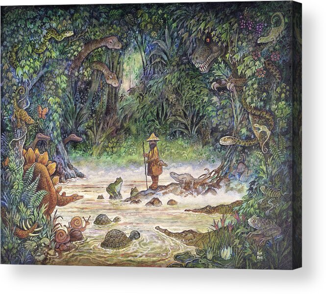 Noah Acrylic Print featuring the painting Book Image 21 by Bill Bell