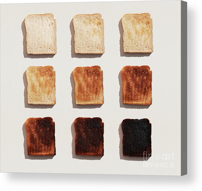 Breakfast Acrylic Print featuring the photograph Bread Toasted In Different Ways by Tara Moore