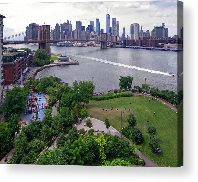 Brooklyn Bridge Park Acrylic Print featuring the photograph Brooklyn Bridge Park by S Paul Sahm