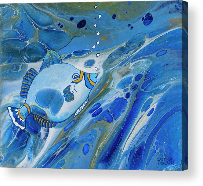 Fish Acrylic Print featuring the painting Butterflyfish by Darice Machel McGuire