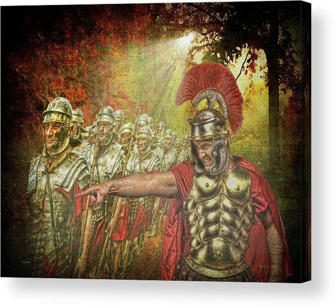 Caesar Acrylic Print featuring the digital art Caesar by Mark Allen