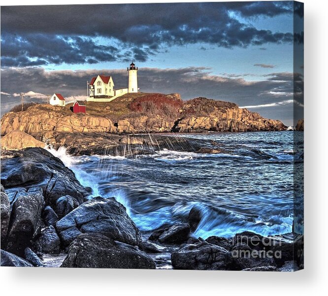 Cape Neddick Lighthouse Acrylic Print featuring the photograph Cape Neddick by Steve Brown
