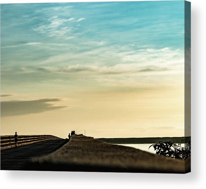 Fishing Acrylic Print featuring the photograph Catching the sun by William Bretton