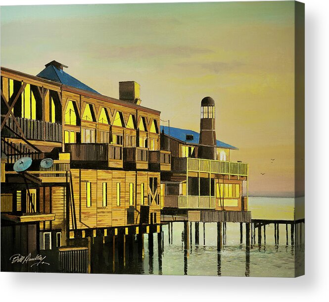 Cedar Key Acrylic Print featuring the painting Cedar Key, Florida by Bill Dunkley