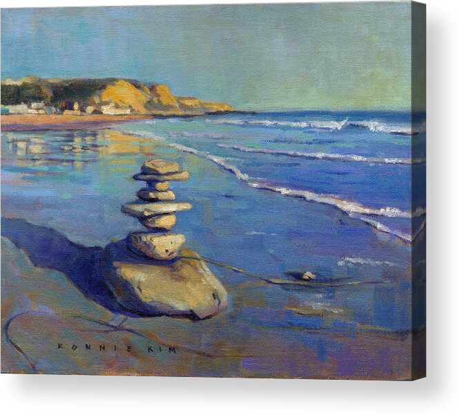 Crystal Cove State Park Acrylic Print featuring the painting Centered by Konnie Kim