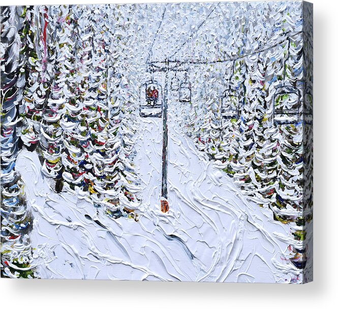 Breckenridge Acrylic Print featuring the painting Chair 6 Breckenridge by Pete Caswell