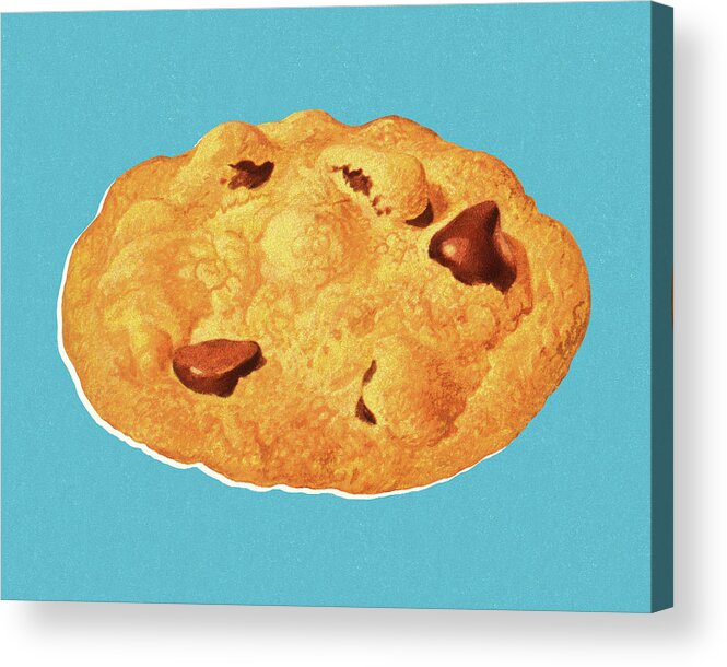 Bake Acrylic Print featuring the drawing Chocolate Chip Cookie by CSA Images