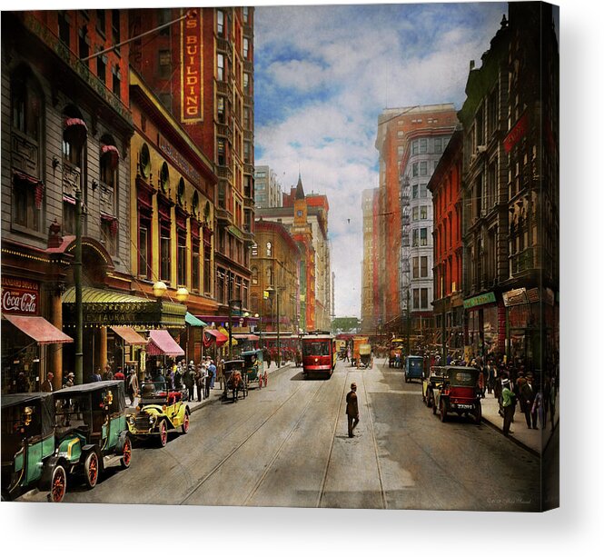 Chicago Acrylic Print featuring the photograph City - Chicago IL - The Brevoort Hotel 1910 by Mike Savad
