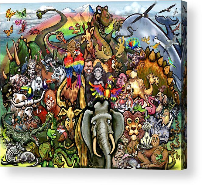 Creature Acrylic Print featuring the digital art Creatures Beasts and Animals by Kevin Middleton