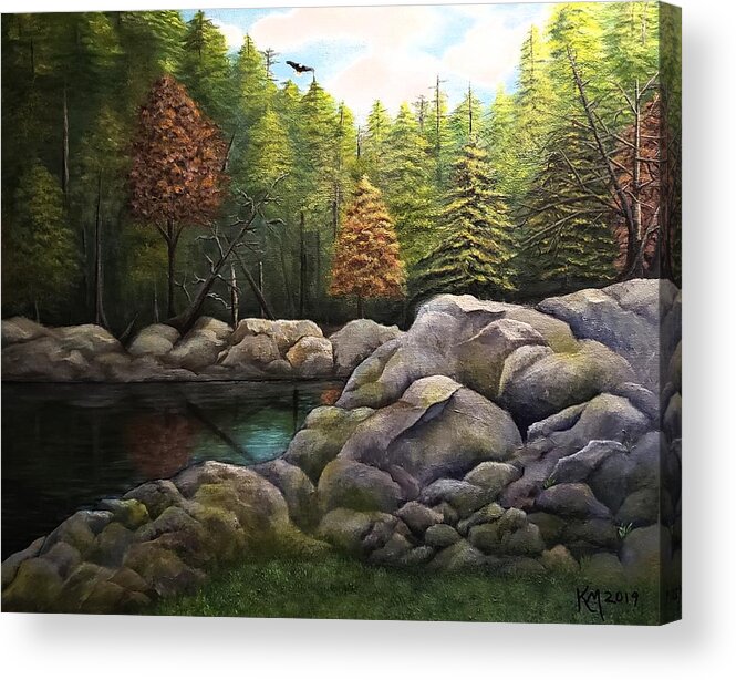 Outdoor Acrylic Print featuring the painting Dreaming of Canada by Kathlene Melvin