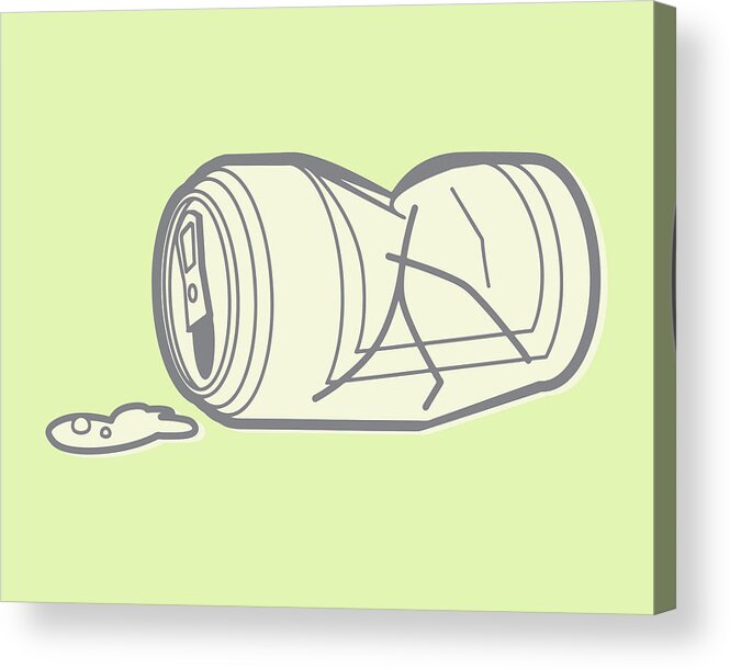 Alcohol Acrylic Print featuring the drawing Empty Can by CSA Images