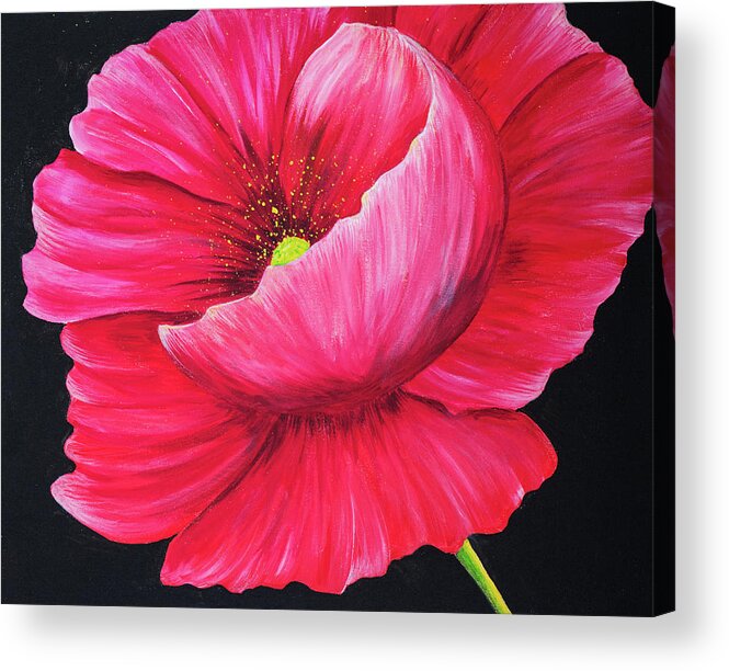 Flower Acrylic Print featuring the painting Envy by Iryna Goodall