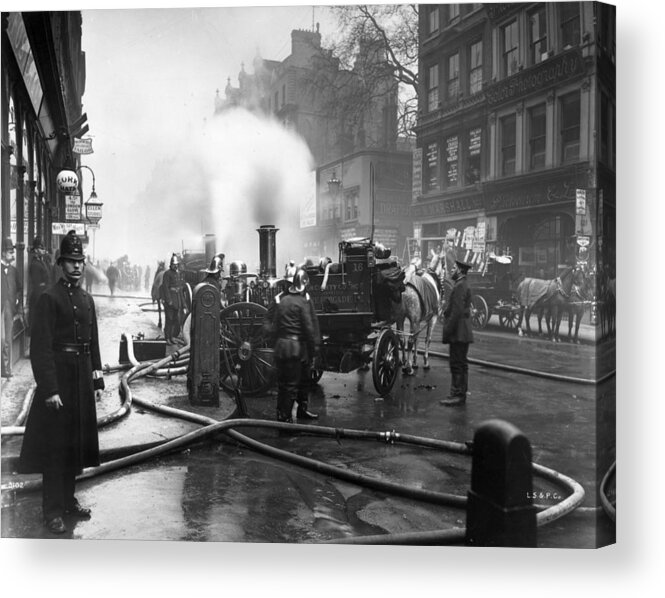 Engine Acrylic Print featuring the photograph Fire Engine by London Stereoscopic Company