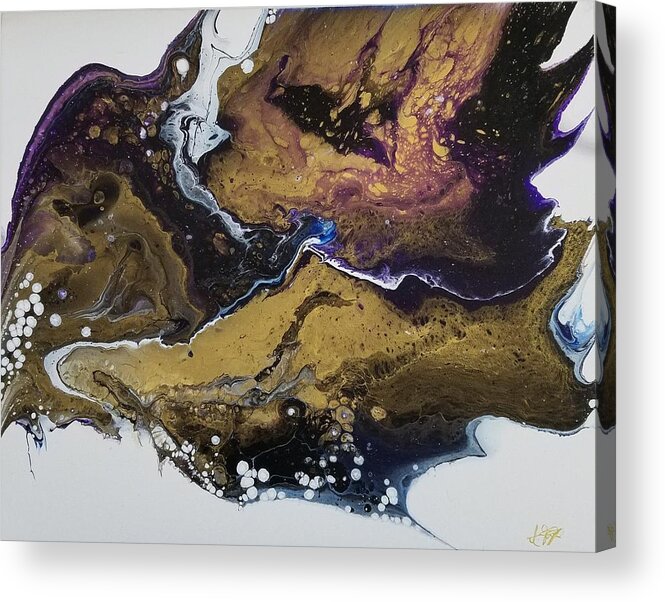 Abstract Acrylic Print featuring the painting Flourish by Allison Fox