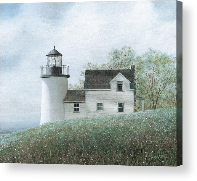 Foggy Morning In May Acrylic Print featuring the painting Foggy Morning In May by David Knowlton