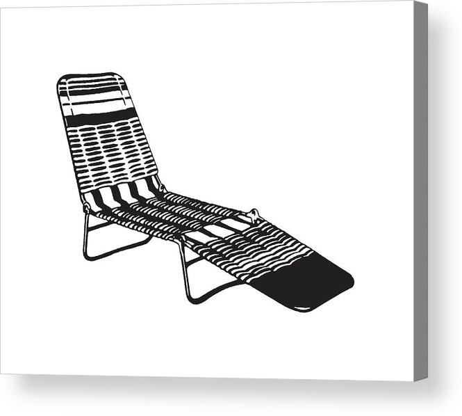 Archive Acrylic Print featuring the drawing Folding Lawn Chair by CSA Images