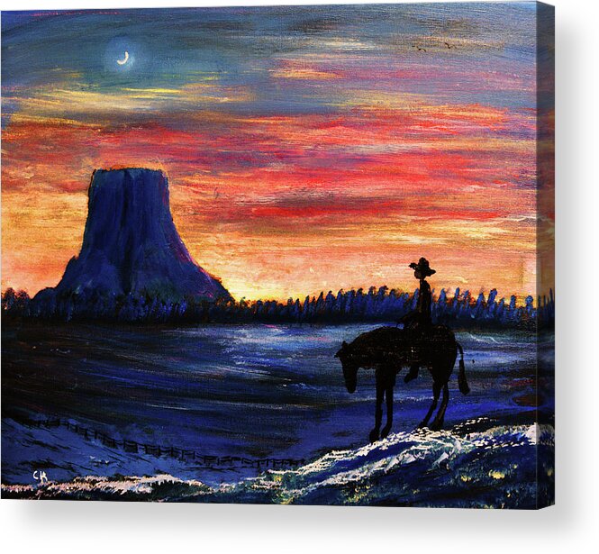 Wyoming Acrylic Print featuring the painting Forever West by Chance Kafka