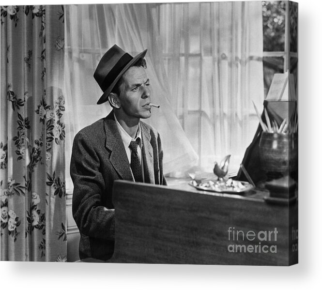 Singer Acrylic Print featuring the photograph Frank Sinatra As Barney Sloan In Young by Bettmann